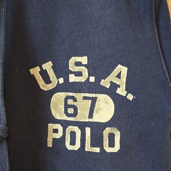 Polo by Ralph Lauren Blue Track Pants with Elastic Cuffs - Picture 4 of 8